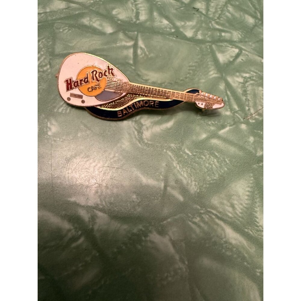 VTG 90s Collectible Hard Rock Cafe Baltimore Guitar Enamel Pin Brian Jones Rolli